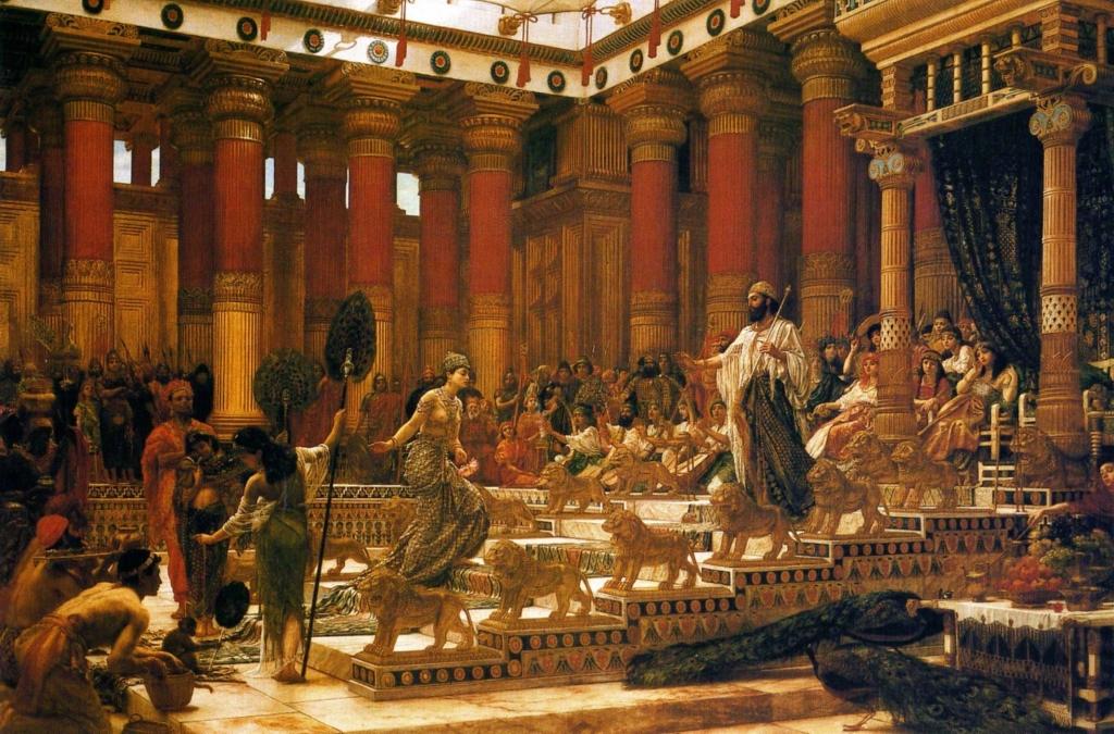 Israel, Titik Bara Timur Tengah The Visit Of The Queen Of Sheba To King Solomon Oil On Canvas Painting By Edward Poynter 1890 Art Ga